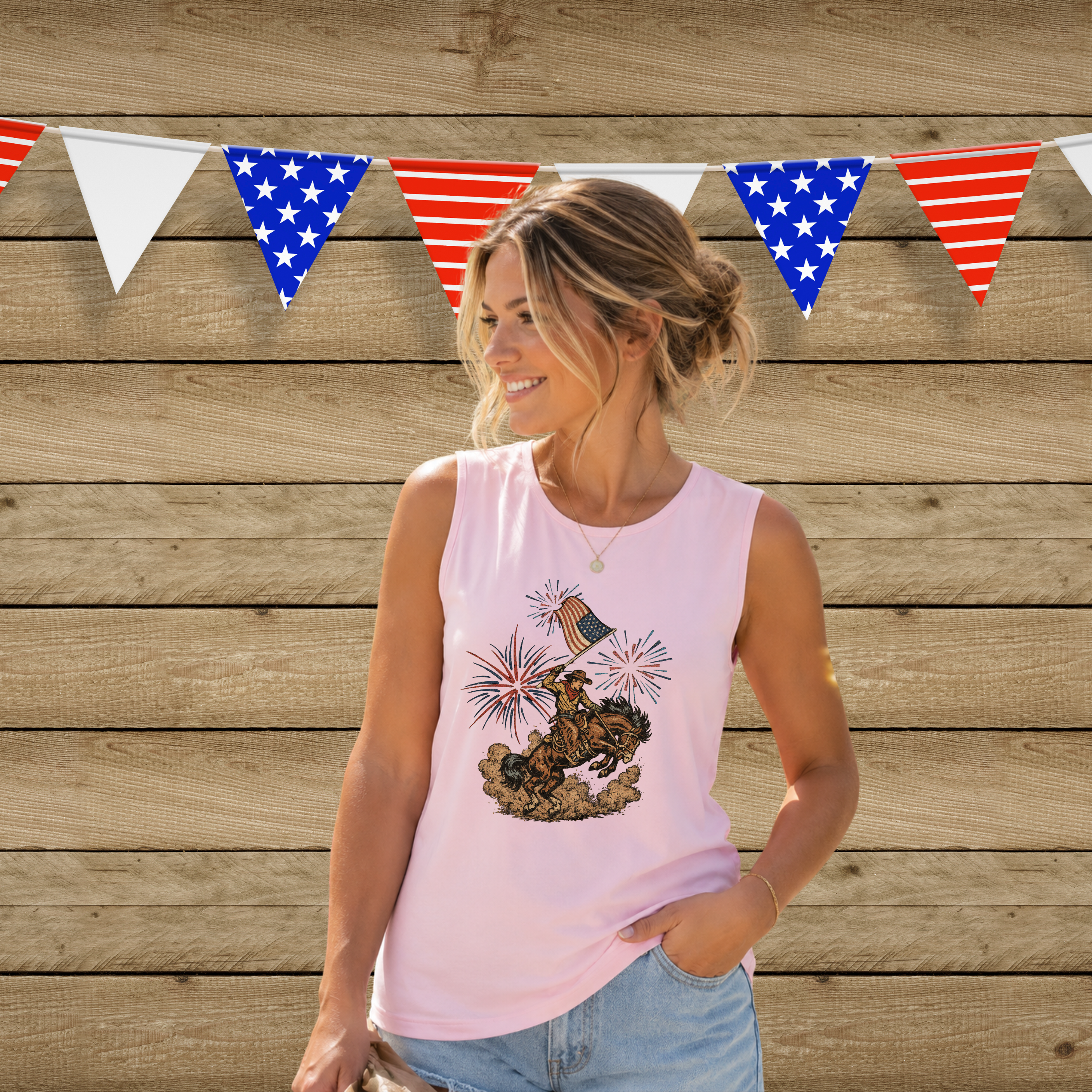 Patriotic Rodeo Comfort Colors Tank