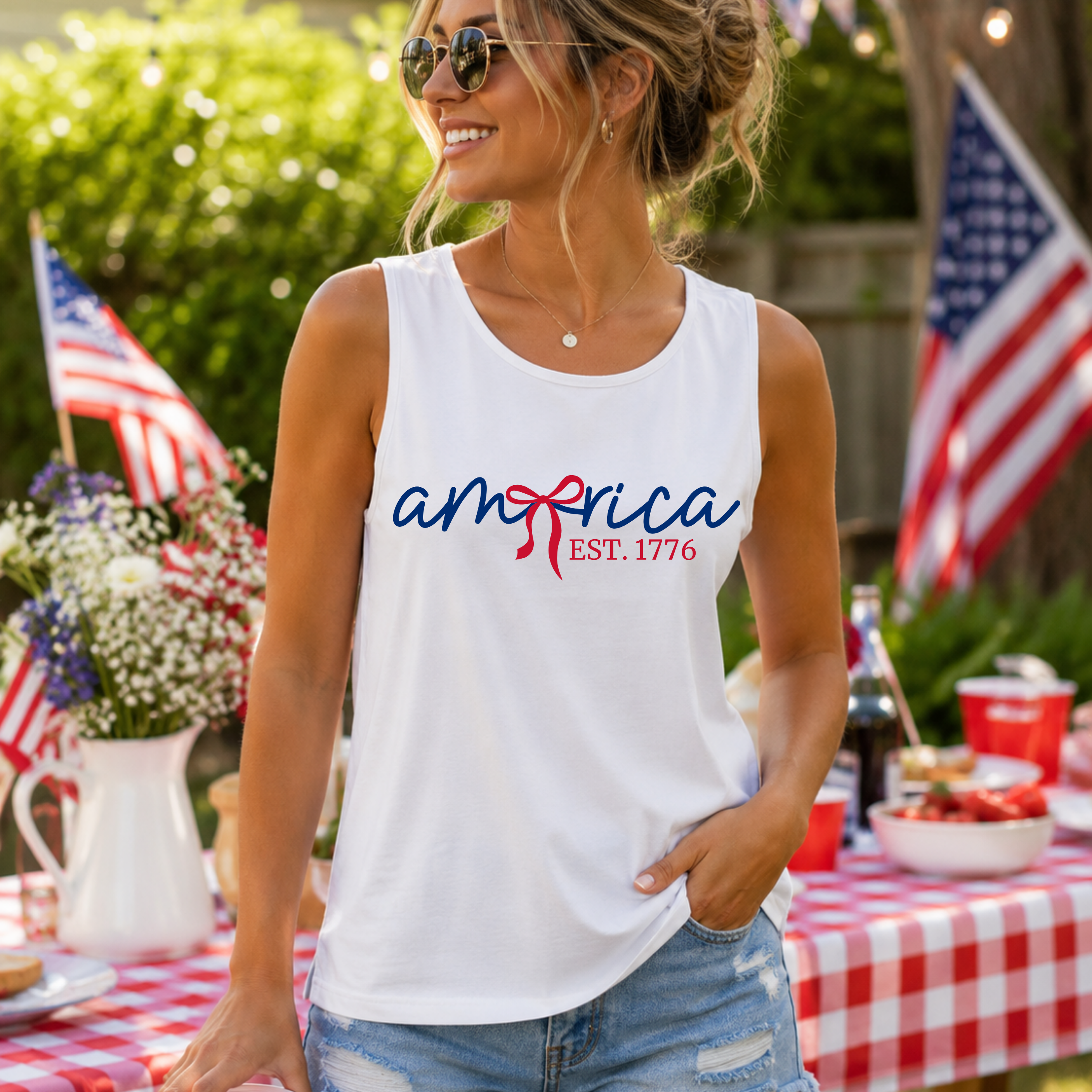 Simple Coquette America Tank